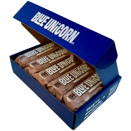 a box of 10 chocolate protein bars