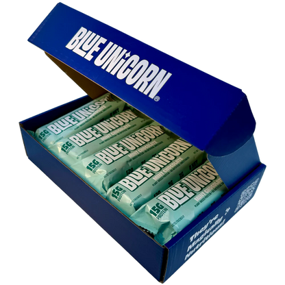 a box of 10 mint chocolate protein bars
