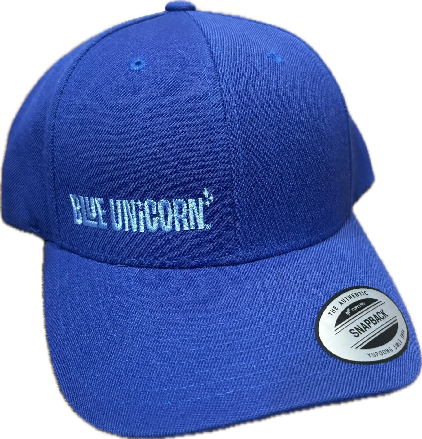 blue unicorn snapback hat